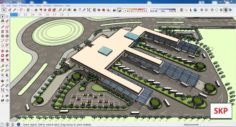 Sketchup bus terminal C3 3D Model