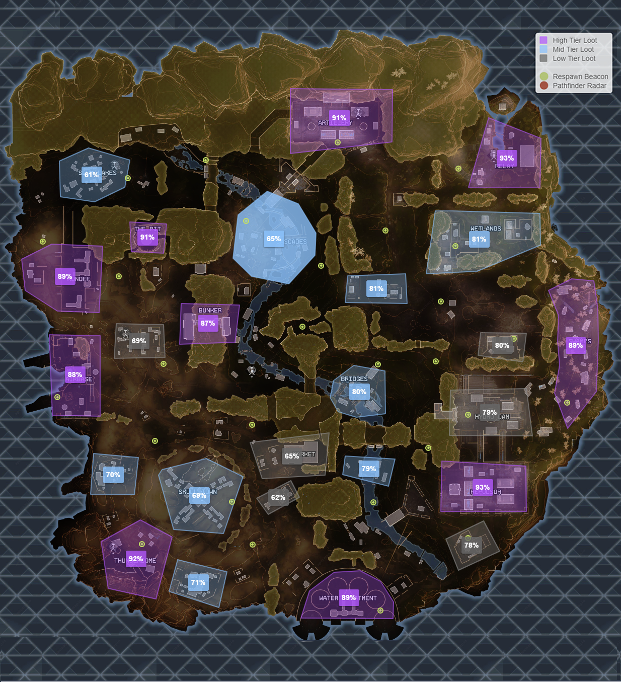 Apex Legends Map Guide Locations Names Loot Tiers Game Tips Get | Hot ...