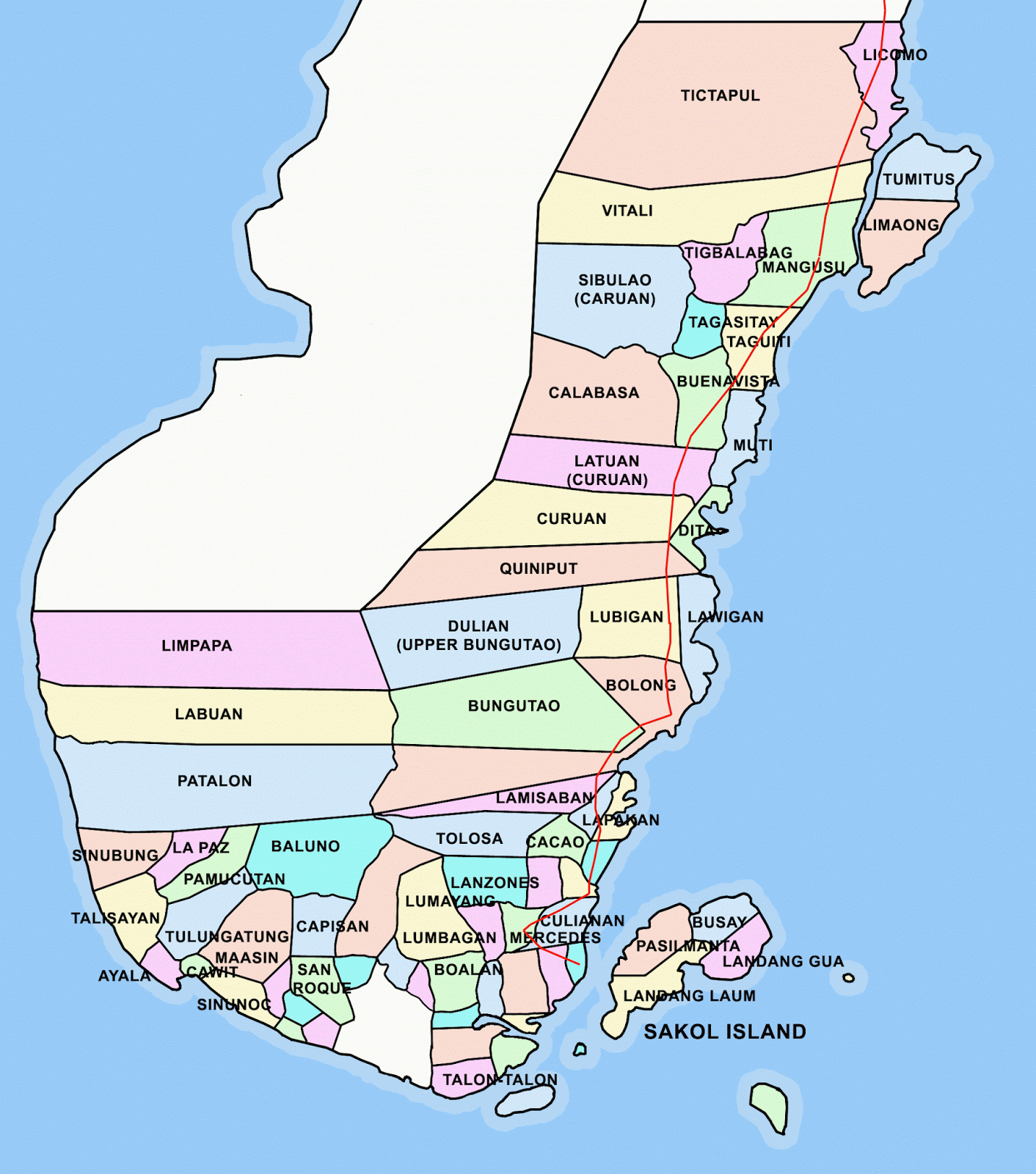 leomap: MAP OF ZAMBOANGA CITY(REGION IX)98 barangays and 2 ...