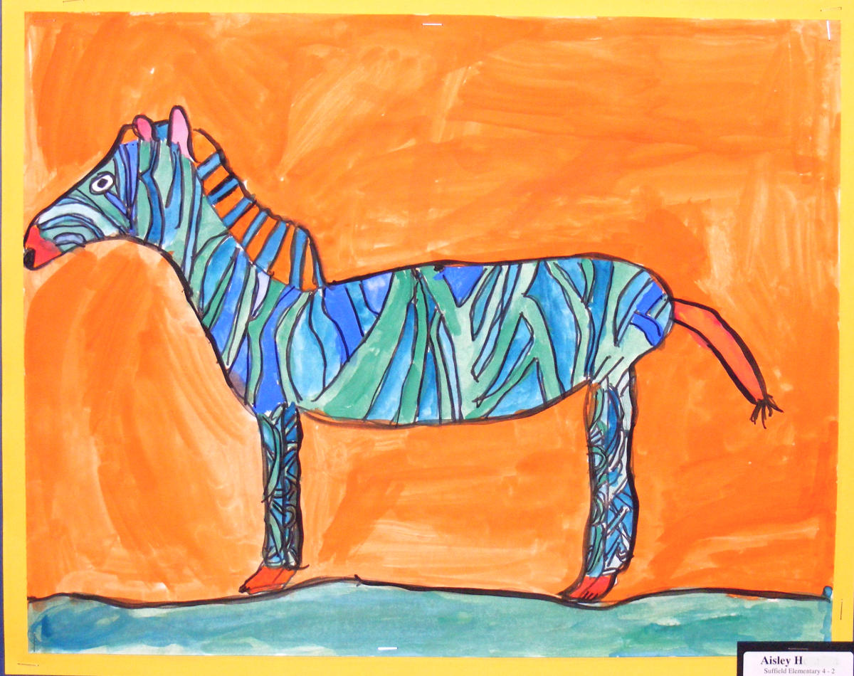 Suffield Elementary Art Blog!: Complimentary Colored Animals Inspired ...