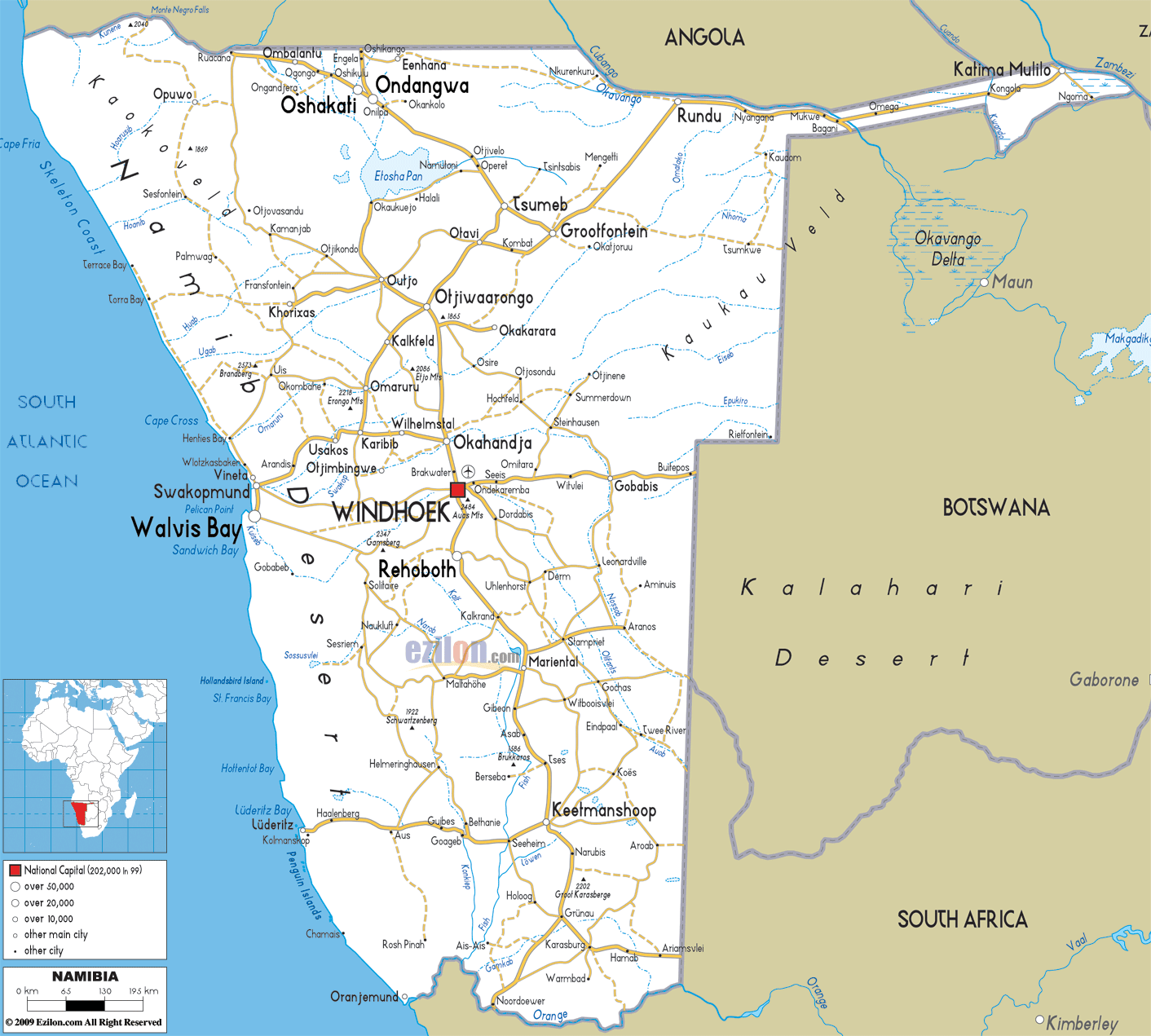 MAPS OF NAMIBIA