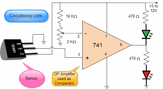 Digital Temperature Sensor Circuit Diagram