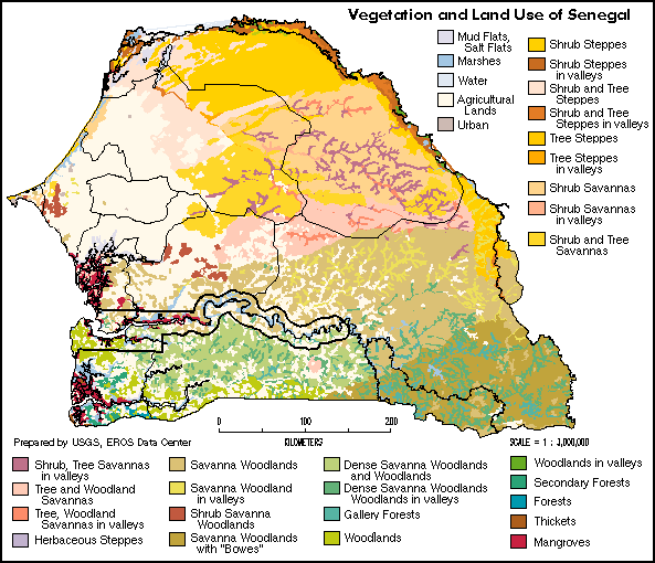 SENEGAL - GEOGRAPHICAL MAPS OF SENEGAL