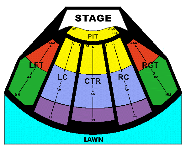 Merriweather Post Pavillion Seating Chart