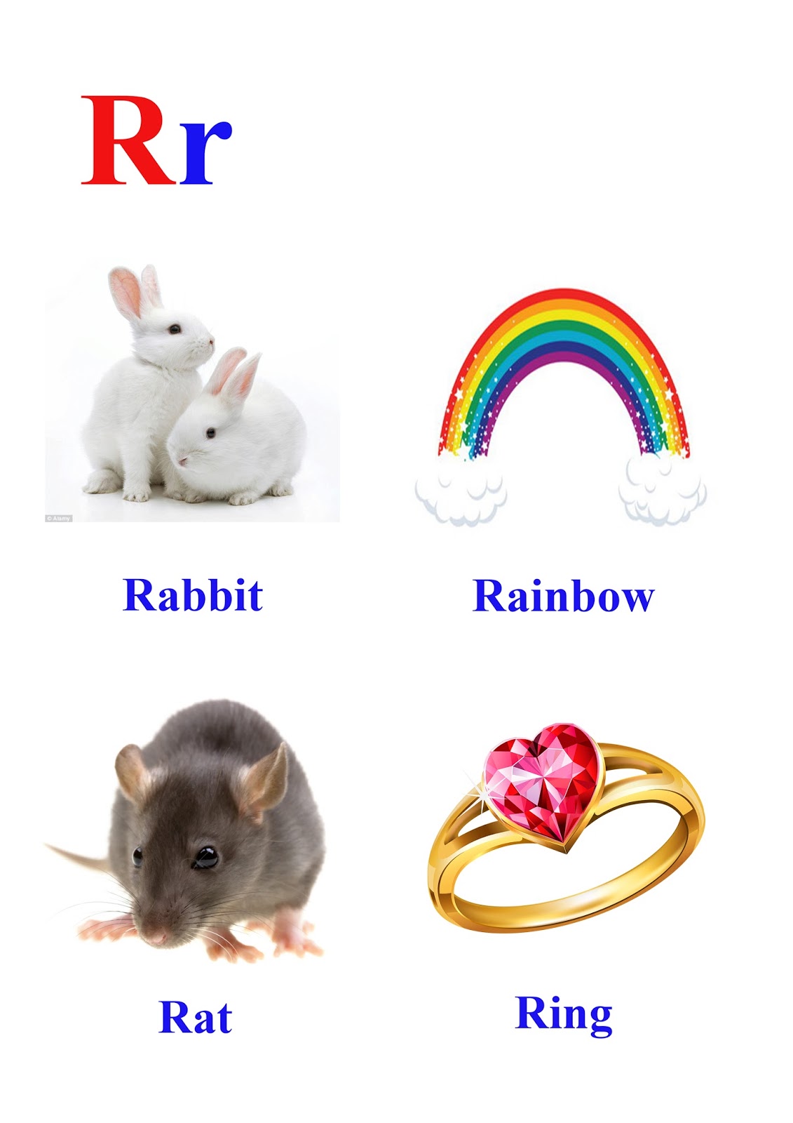 Words That Start With R Kindergarten