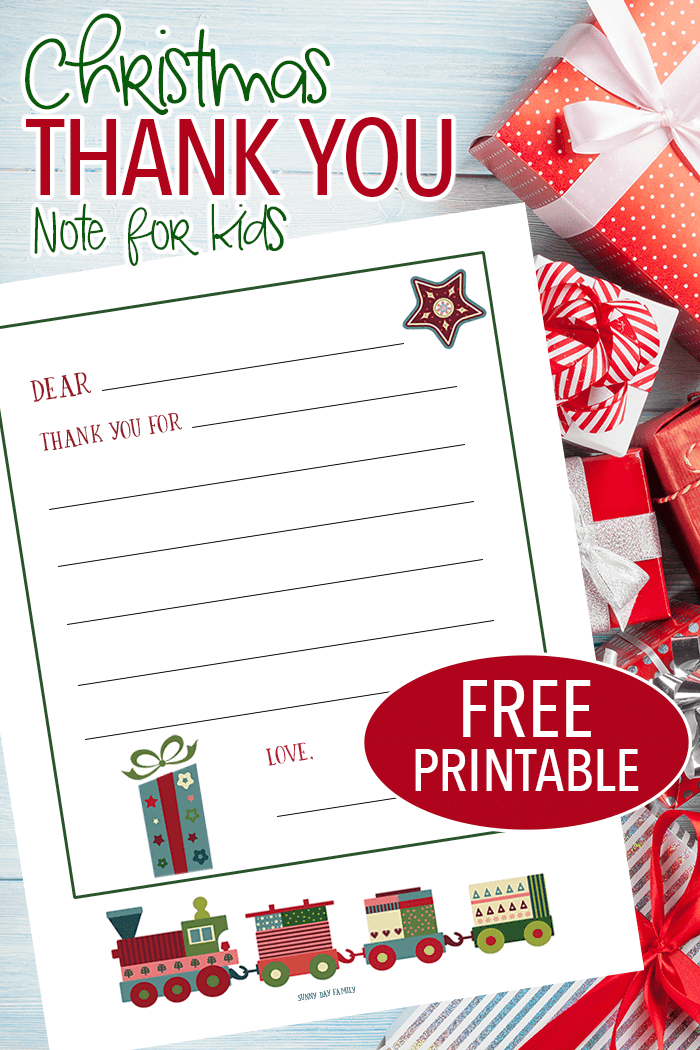 Christmas Thank You Notes Printable - Printable Word Searches