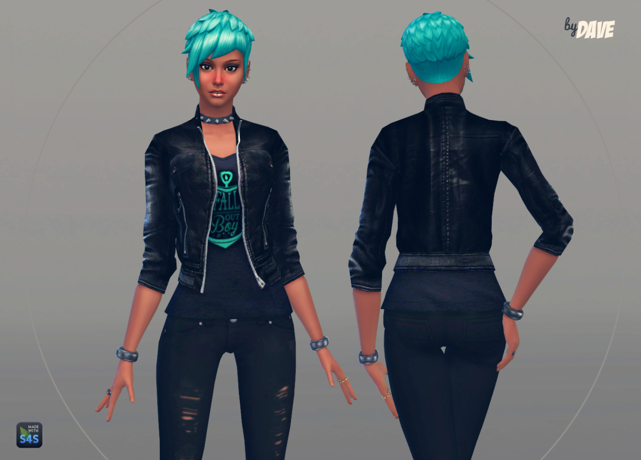 Sims 4 Leather Jacket Female CC