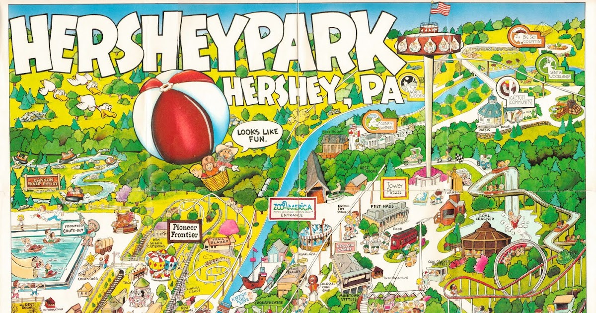 NewsPlusNotes: Hershey Park 1989 Map Part 2