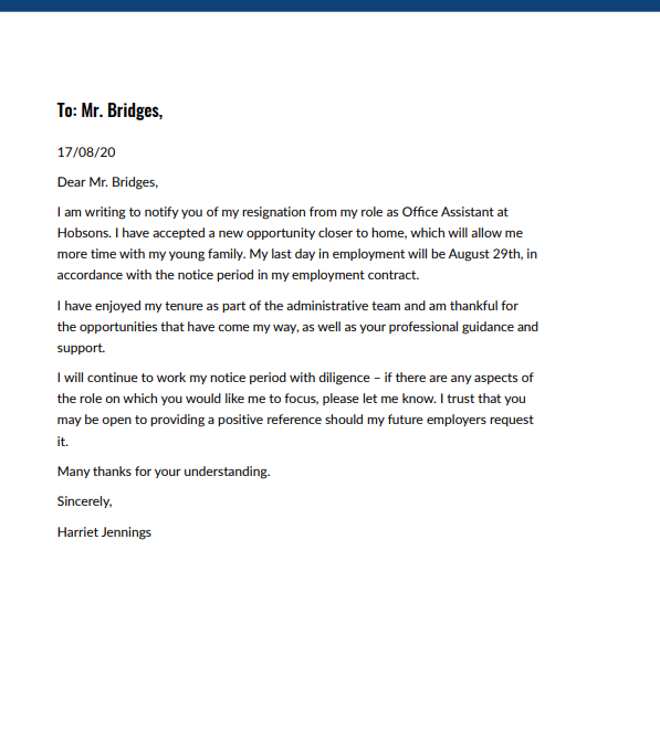 Resignation Letter With Severance Pay Template