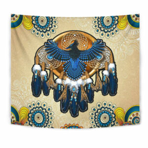 gb nat00131 blue thunderbird native tapestry 1