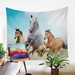 wild horse dreamcatcher tapestry