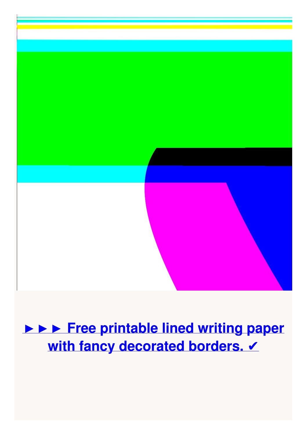 5994383-Free-Printable-Lined-Writing-Paper-With-Fancy-Decorated - Writing Borders Free Printable