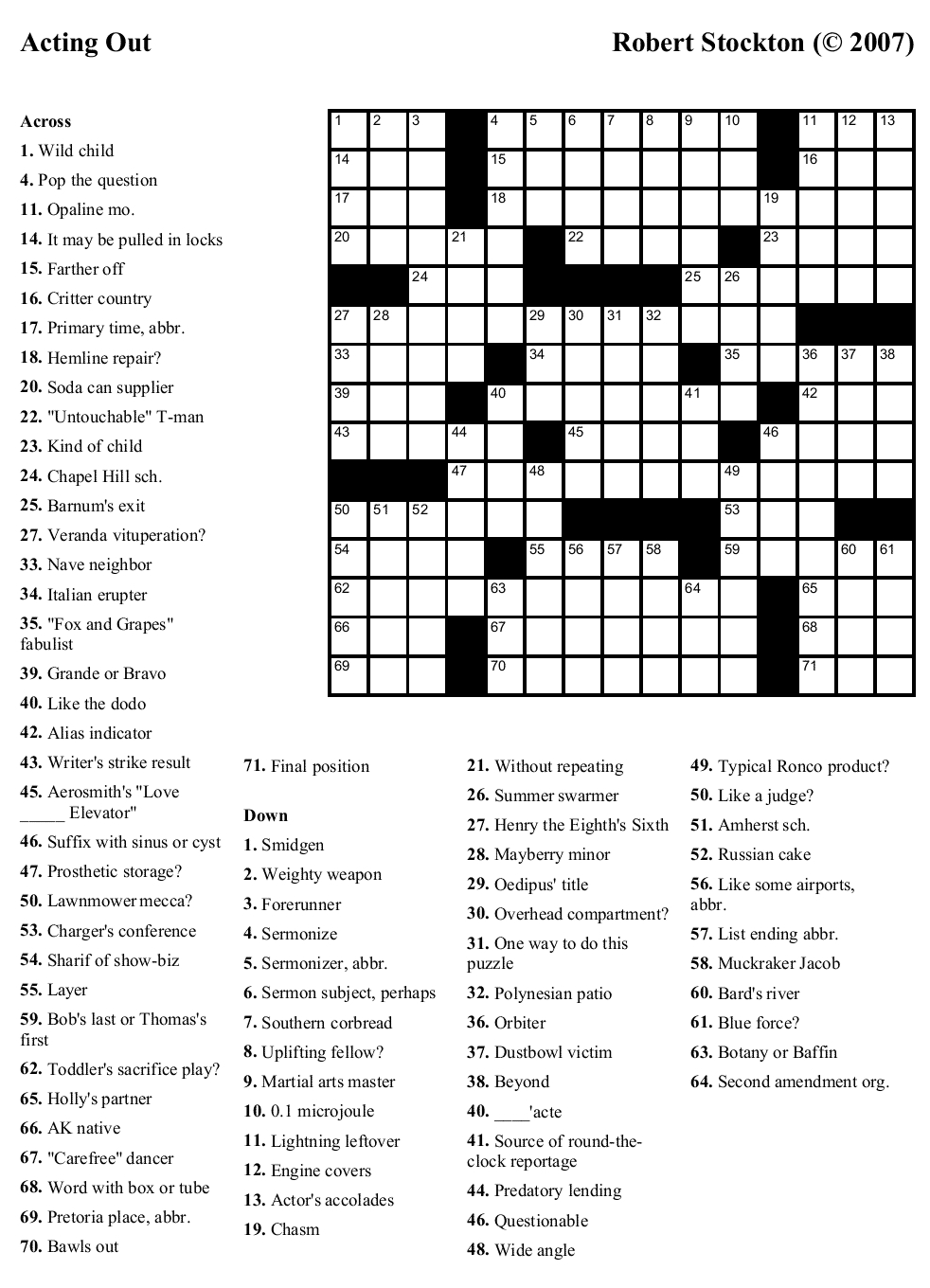 Free Printable Cards: Free Printable Crossword Puzzles | Printable - Free Printable Fill In Puzzles Online