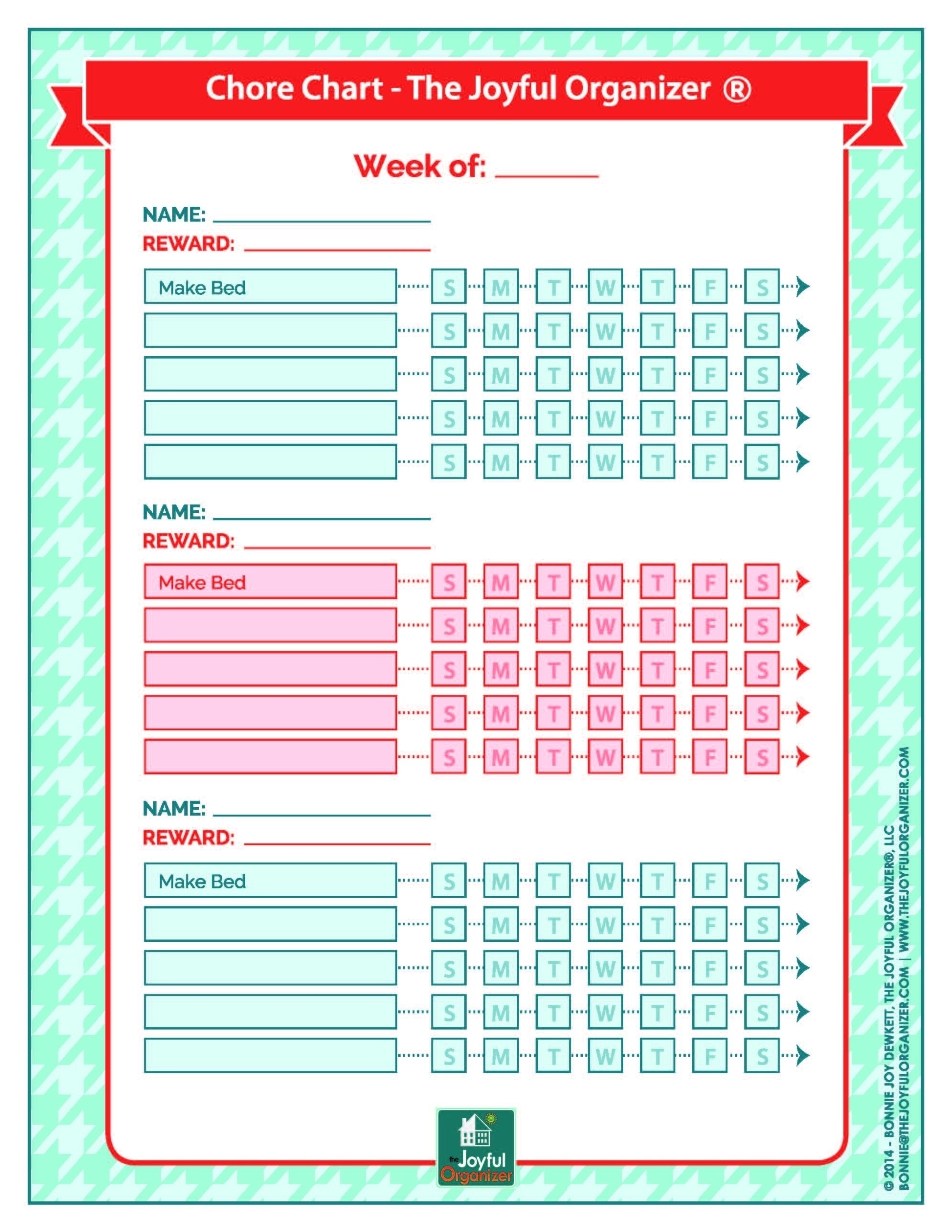 Free Editable Printable Chore Charts Pdf Free Download - Printable ...