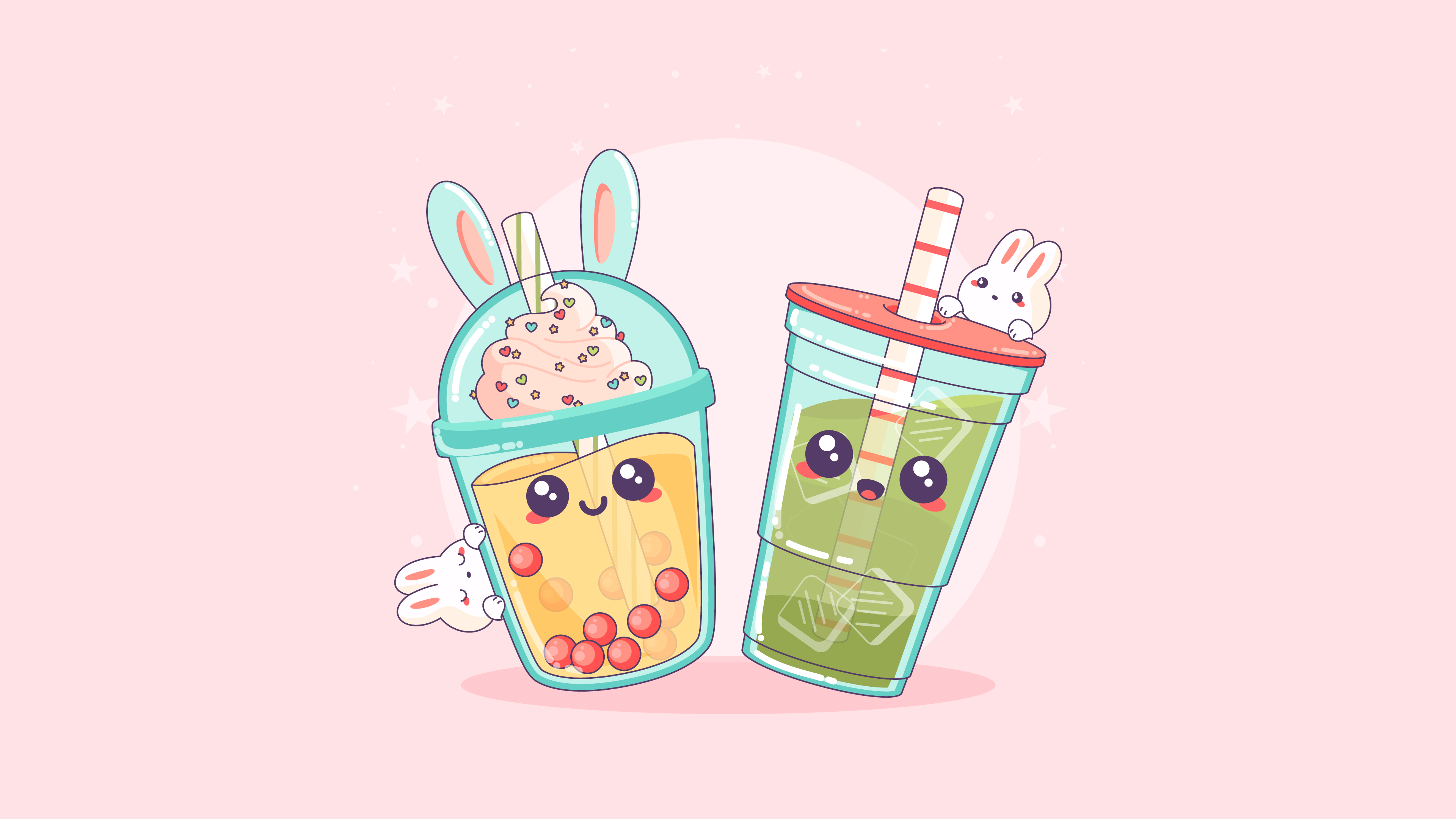 Boba Tea 4K Wallpaper