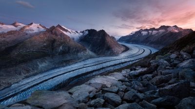 Bettmerhorn, Mountains, Snow, Winter, Bernese Alps, Aesthetic, Landscape, Scenic, Summit, Sunrise, Dawn, 5K, 8K