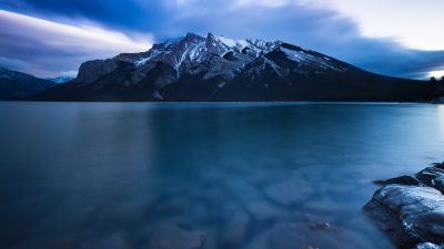 Lake Minnewanka, Banff National Park, Mountains, Landscape, Canada