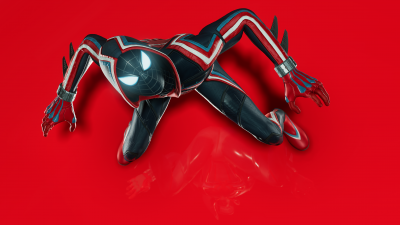 Spider-Man: Miles Morales, Red background, 5K, Spiderman