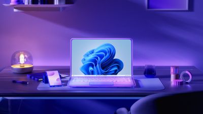 Cozy, Windows 11, WFH, Aesthetic, Laptop, Purple, Aesthetic interior