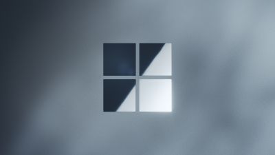 Microsoft Surface Laptop, Windows logo, Grey background