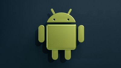 3D, Android robot, Metallic, 8K, 5K, Logo