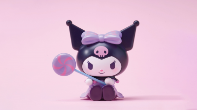 Kuromi, Cute cartoon, Candy, Pastel pink, Pink aesthetic, Sanrio