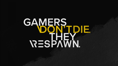 Gamer quotes, Dont die, Respawn, Hardcore, Dark background, Meme