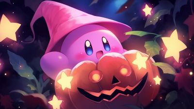 Kirby, Halloween Pumpkin, Halloween night, Halloween party