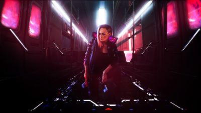 Female V, Neon, Cyberpunk 2077, Cyberpunk girl, Xbox Series X, Xbox One, PlayStation 4, Google Stadia, PC Games, 2020 Games