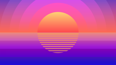 Summer, Sunset, Pop Art, 5K, Reflection, Colorful gradients, Colorful background