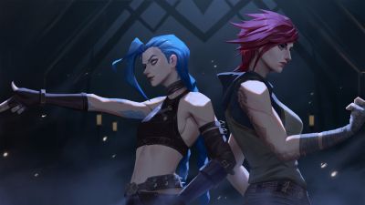 Jinx, Vi (LoL), Arcane: League of Legends, Fan Art