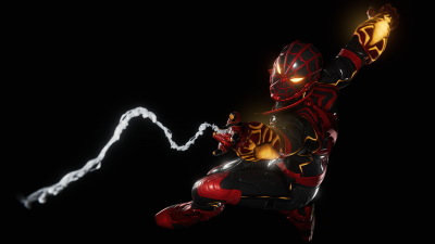 Spider-Man: Miles Morales, PC Games, PlayStation 4, PlayStation 5, Marvel Superheroes, Black background, AMOLED, Spiderman