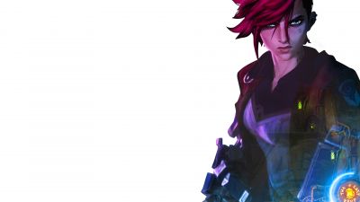 Vi (LoL), Arcane: League of Legends, Netflix series, White background