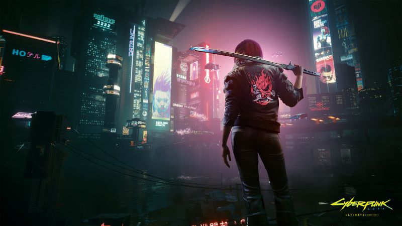 Female V, Cyberpunk 2077, Ultimate Edition, Samurai, Katana, Samurai jacket, V (Cyberpunk), Wallpaper