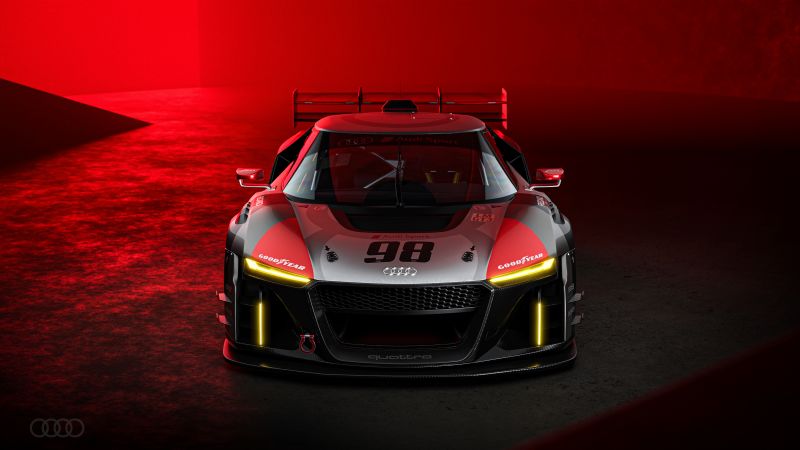 Audi R8 LMS GT3, Red aesthetic, Red background