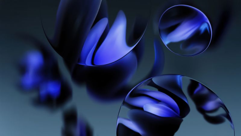 Lilac, Abstract art, Dark blue, 5K, Blue aesthetic, Dark aesthetic