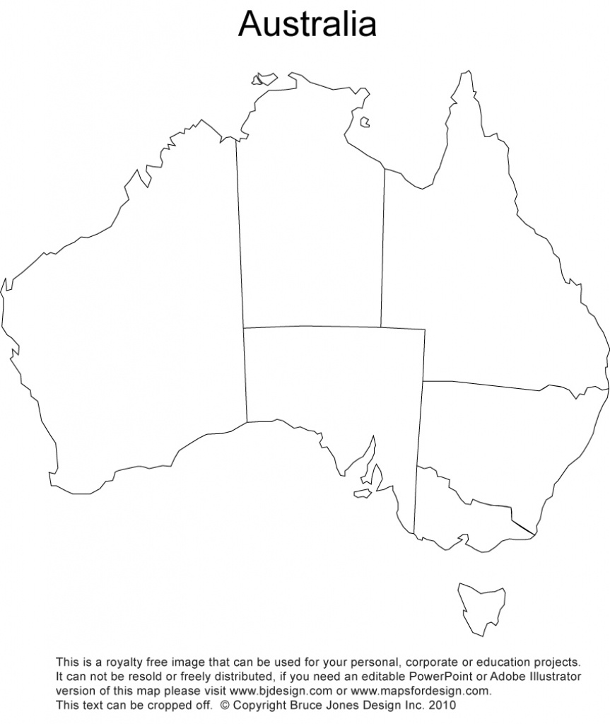 Australia Printable, Blank Maps, Outline Maps • Royalty Free - Blank Map Of Australia Printable