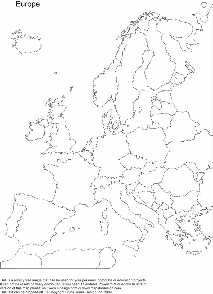 Blank European Map Printable