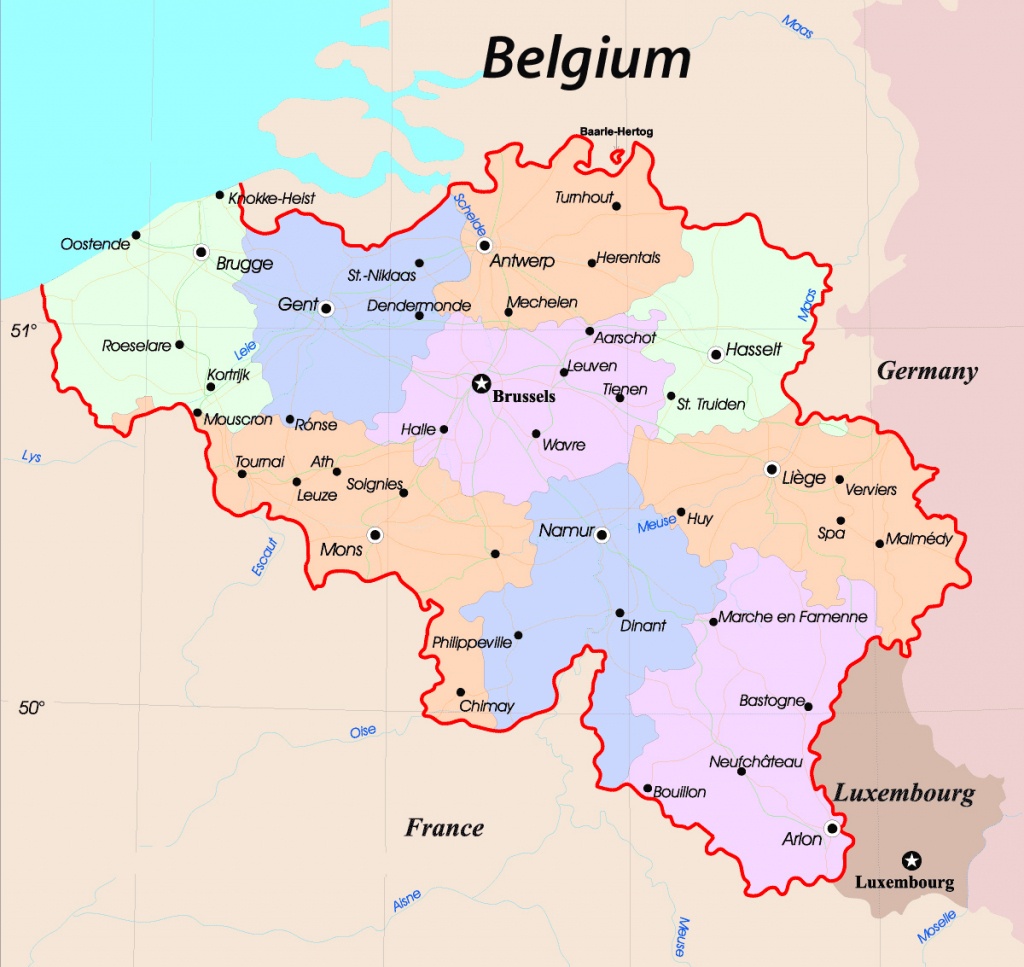 Printable Map Of Belgium | Printable Maps