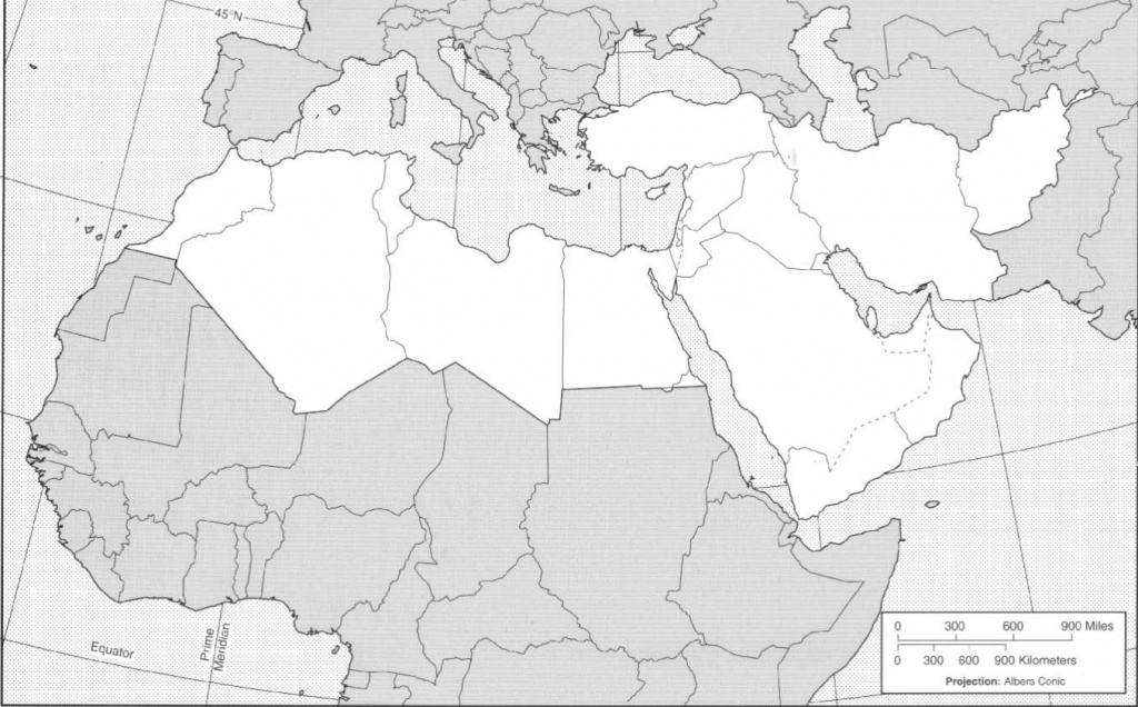 Printable Blank Map Of Middle East