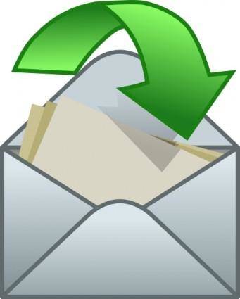 Envelope Close Arrow clip art