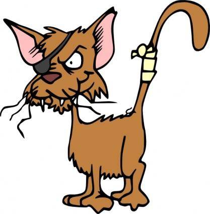 Fighting Cat clip art