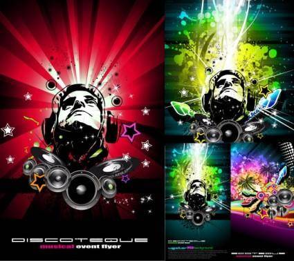 Trend of music posters vector