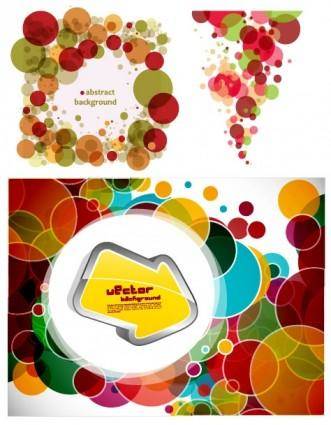 3 brilliant circle circle background vector