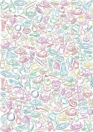 Background vector cute diet