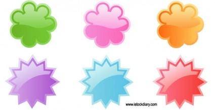 Cute badges vector