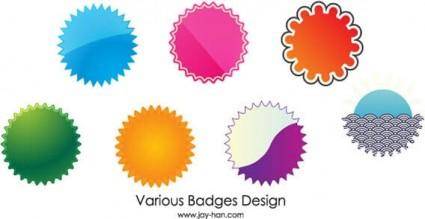 Web 2.0 badges vector