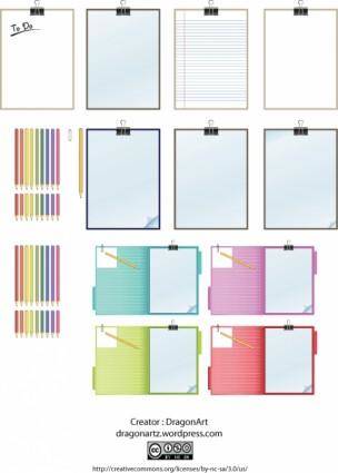 Clipboard and Pencils Vector