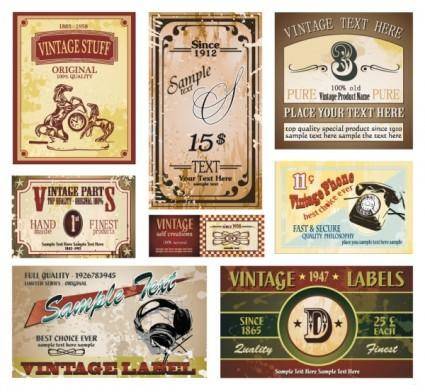 Vintage wine label collection 05 vector