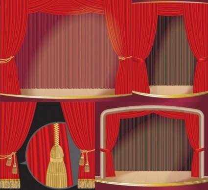 Stage curtain vector